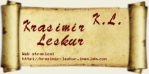 Krasimir Leskur vizit kartica